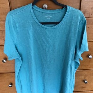 Eileen Fisher Blue 100% Organic Cotton T shirt Sz 1X